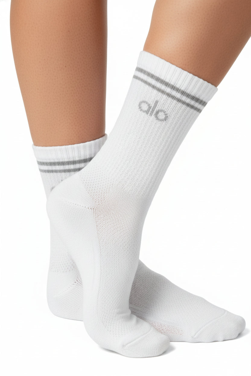 HALF CREW PERFORMANCE SOCK WHITE