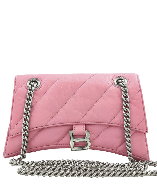 BALENCIAGA - QUILTED CRUSHED CALF AS SWEET PINK