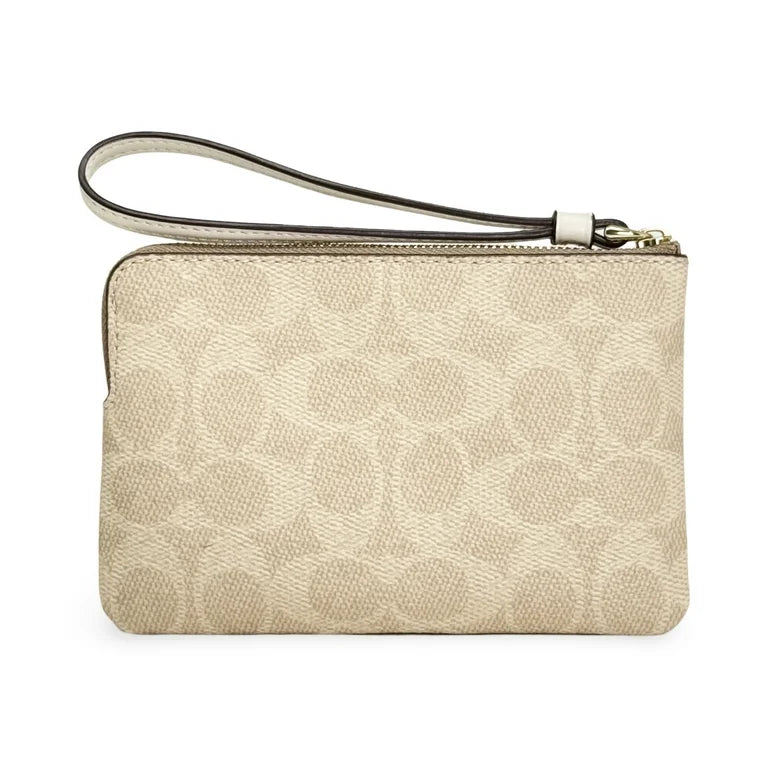 CORNER ZIPPER SIGNATURE LIGHT STRAP IM/SAND/CHALK