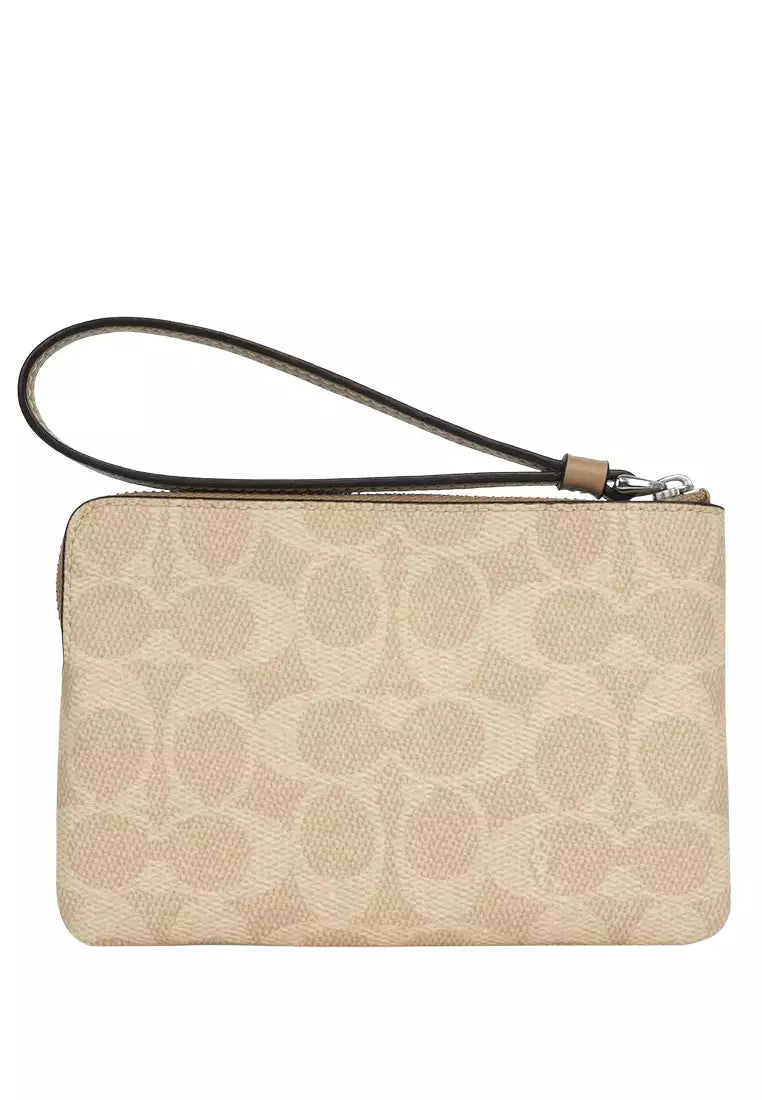 CORNER ZIPPER SIGNATURE LIGHT STRAP SV/SAND/TAUPE