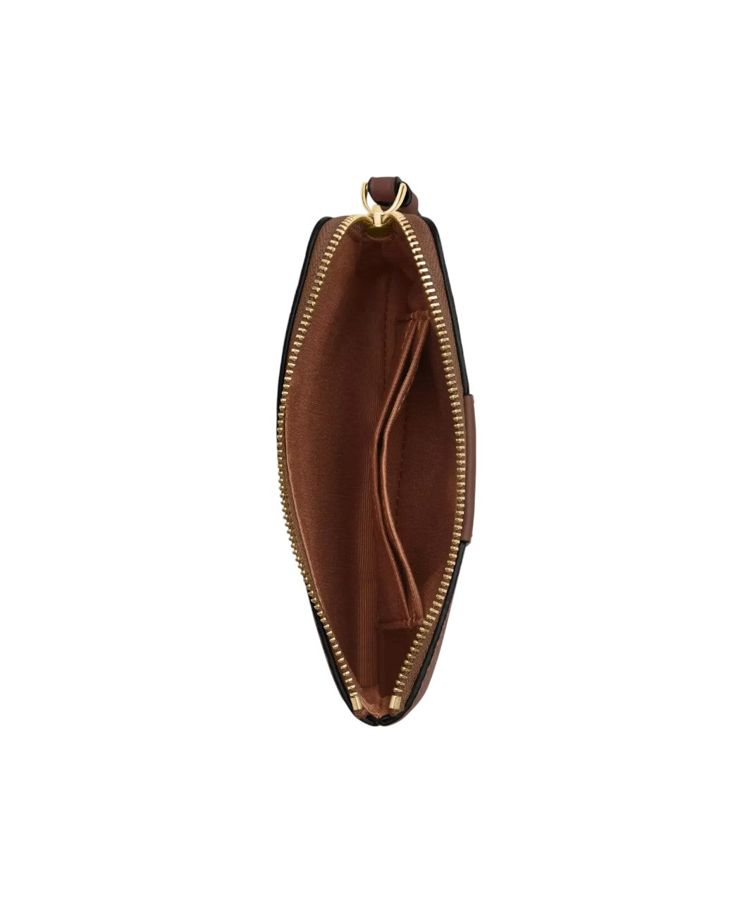 CORNER ZIPPER SIGNATURE LEATHER STRIPE IM/WALNUT/BLACK