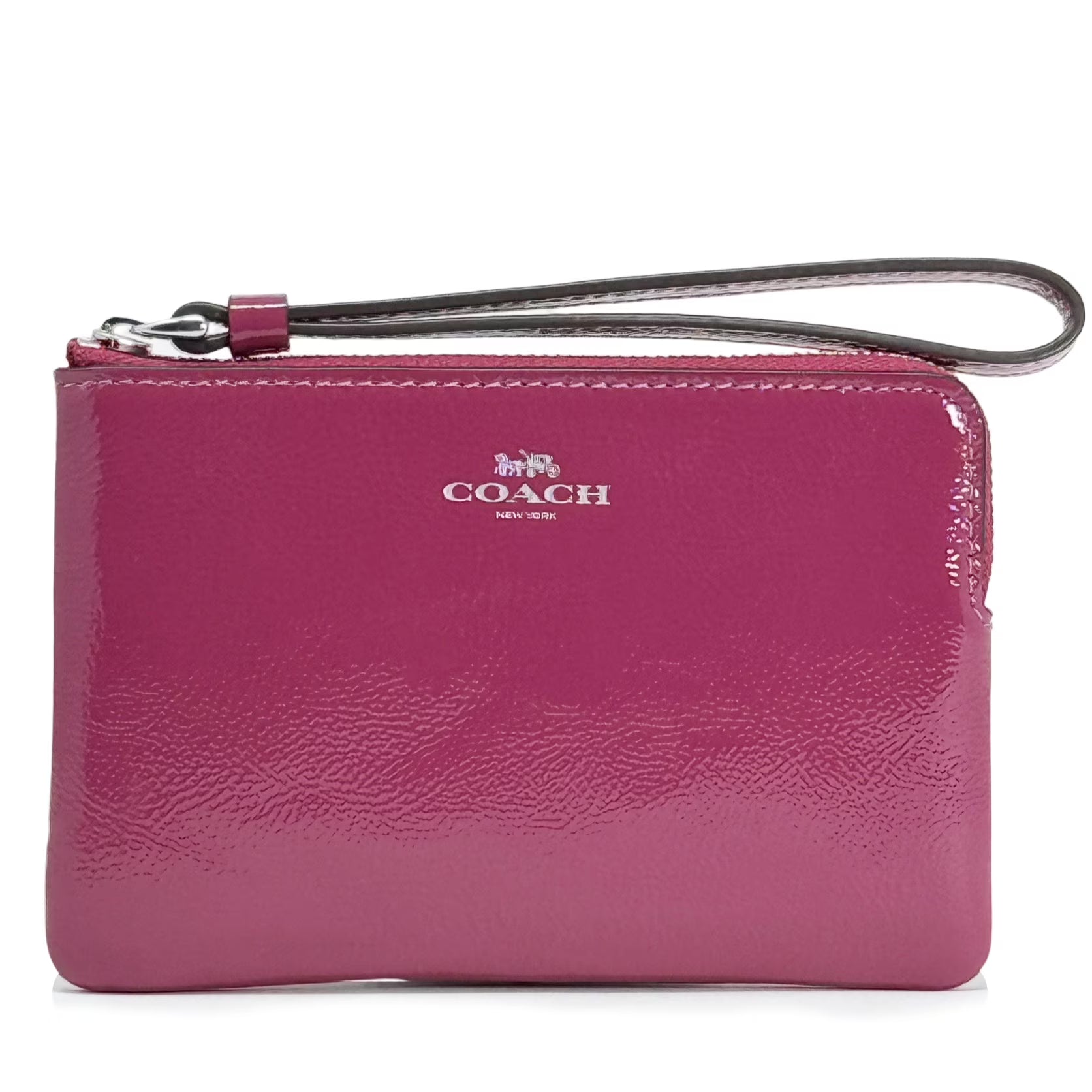 CORNER ZIPPER CRINKLE PATENT SV/PINK