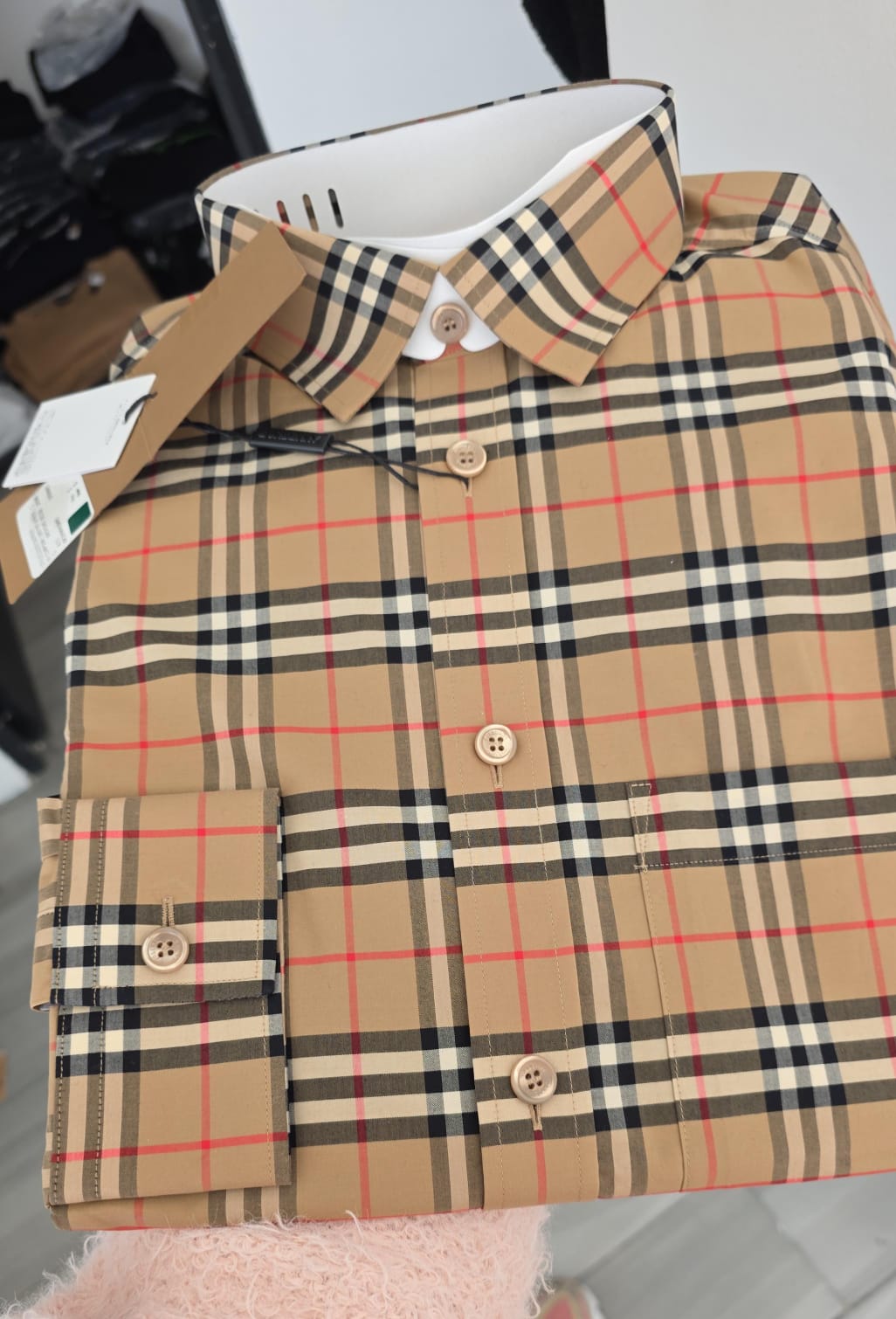 CLAVERDON LS CHECK 108797 ARCHIVE BEIGE