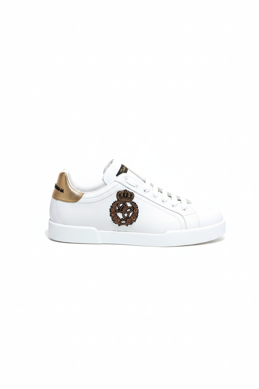 DOLCE & GABBANA - PORTOFINO SNEAKER WITH CROWN PATCH