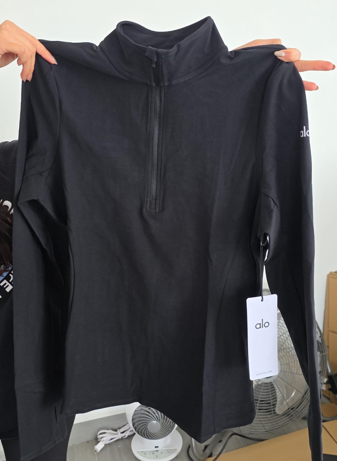ALOSOFT 1/2 ZIP RAPID PULLOVER BLACK