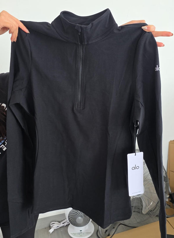 ALOSOFT 1/2 ZIP RAPID PULLOVER BLACK
