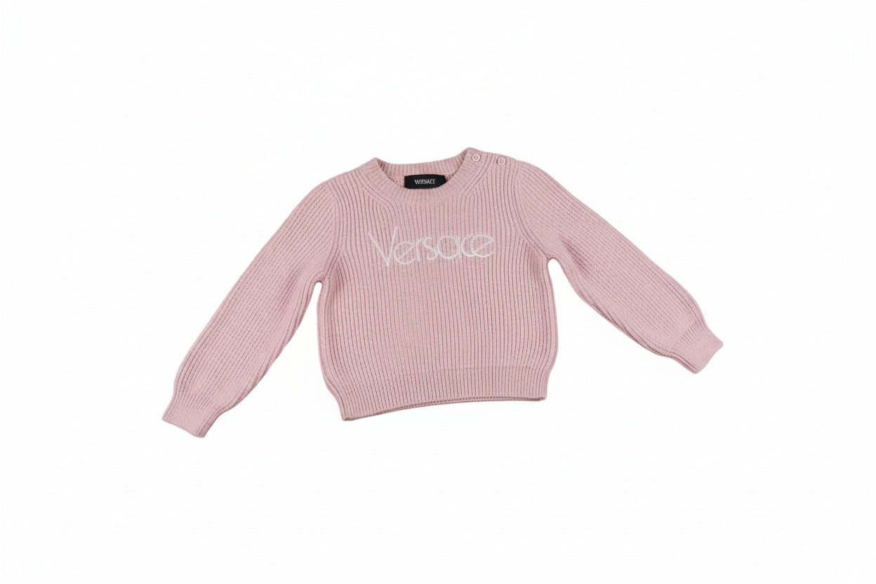 KNIT SWATER VERSACE 80'S EMBROIDERY PINK