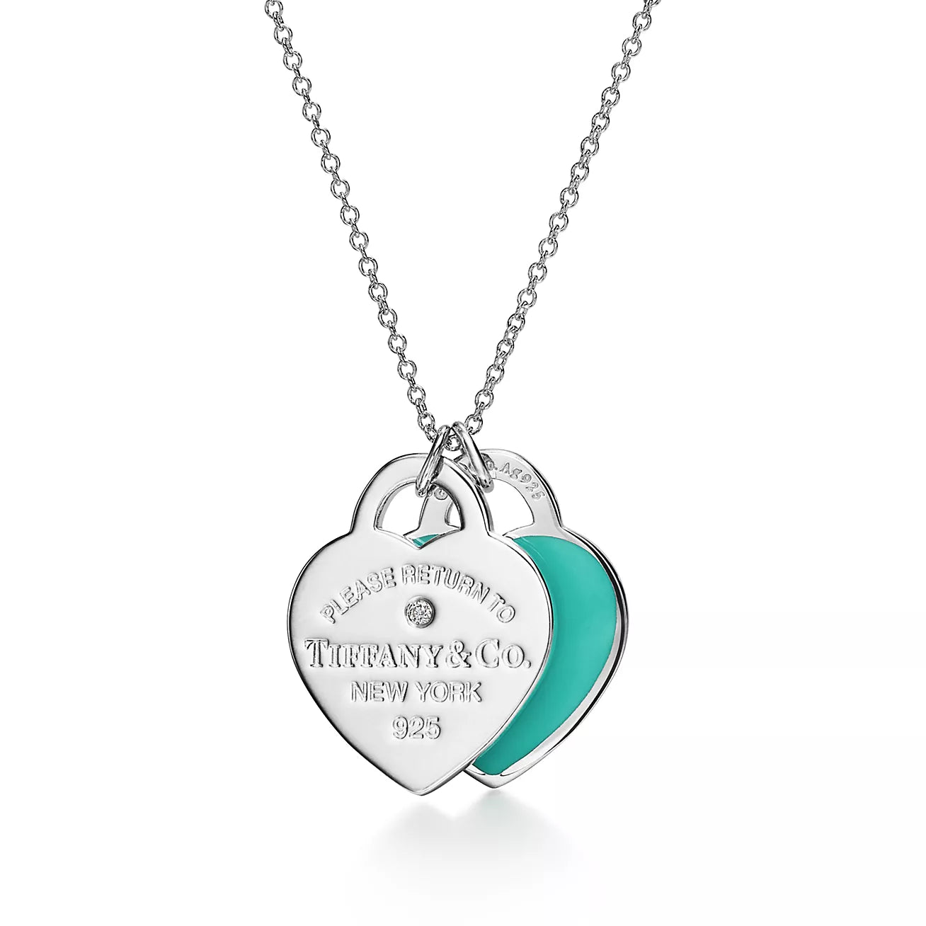 RETURN TO TIFFANY NECKLACE BLUE HEART BLUE