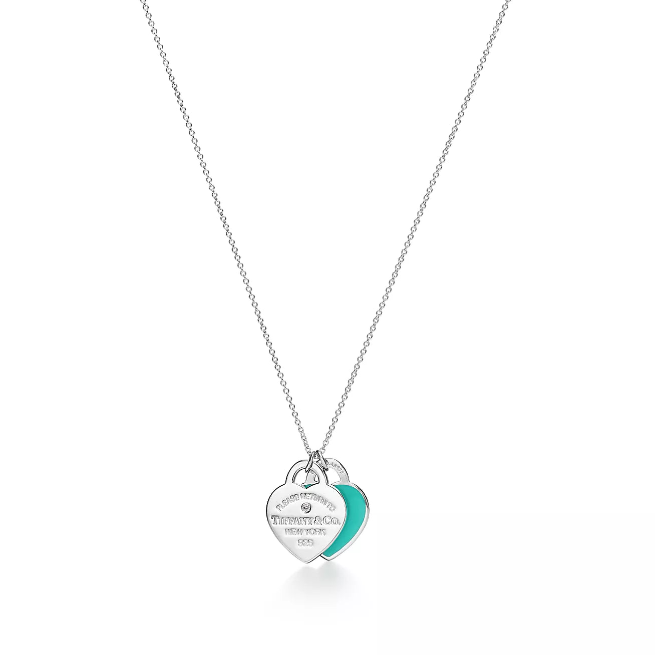 RETURN TO TIFFANY NECKLACE BLUE HEART BLUE