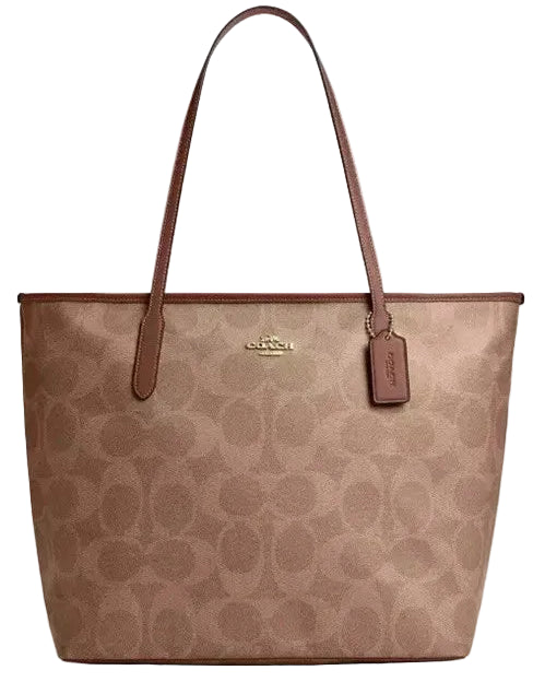 COACH - MX SIG LG CITY TOTE TAN/BROWN