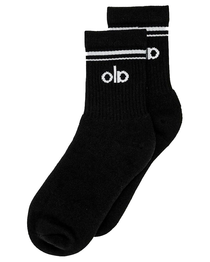 ALO - HALF CREW SOCK BLACK